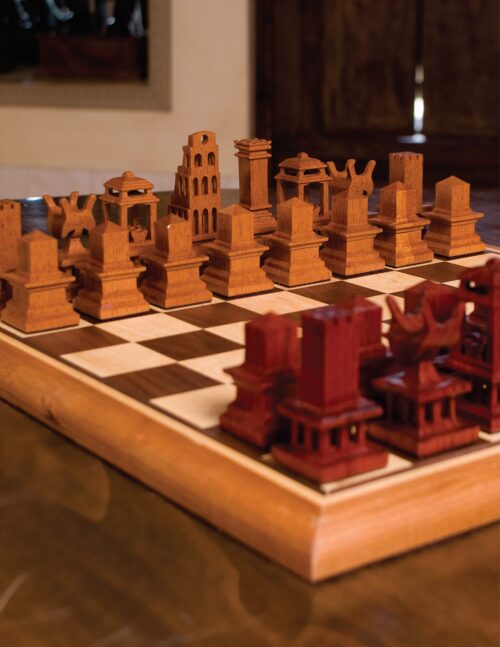 ساخت مهره شطرنج چوبی